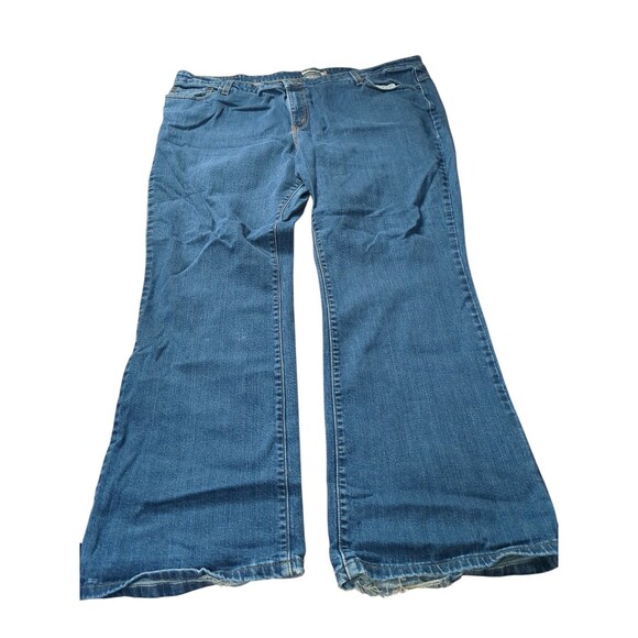 Levis Womens 509 Vitg Orange Tab Jeans Blue Stretch Frayed Hem Denim 20W Med - Picture 1 of 11